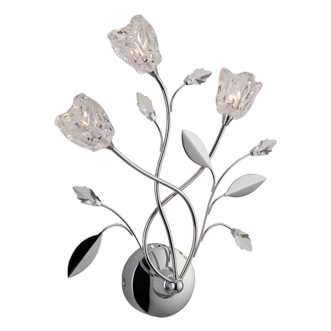 Firstlight Cindy 3-Light Wall Wall Light Clear in Chrome - Image 1