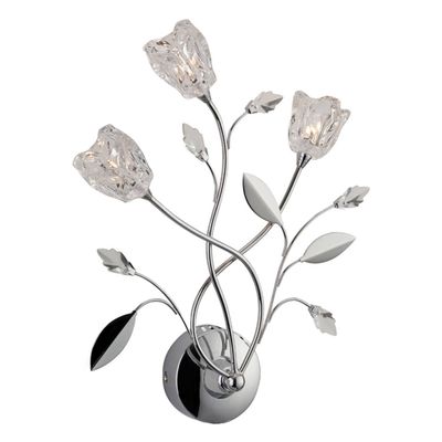 Firstlight Cindy 3-Light Wall Wall Light Clear in Chrome