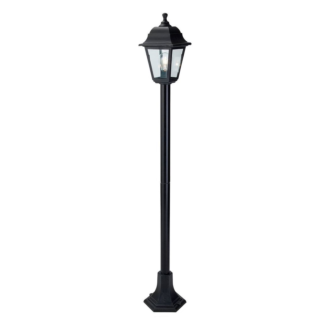 Firstlight Oslo Outdoor Post Lantern Clear in Black - Image 1