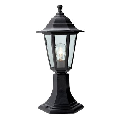 Firstlight Malmo Pillar Outdoor Post Light Clear in Black