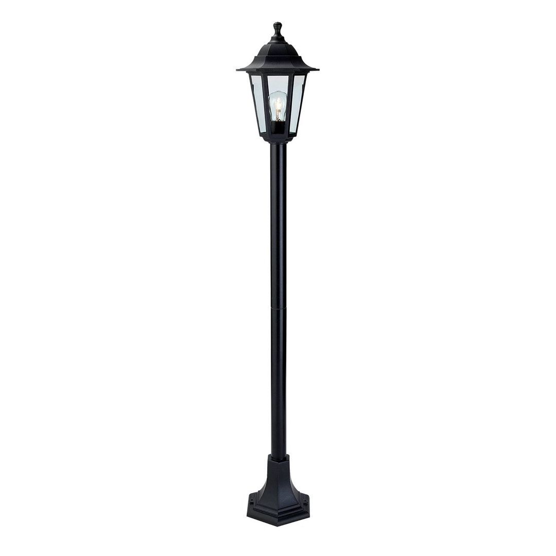 Firstlight Malmo Outdoor Post Lantern Clear in Black - Image 1