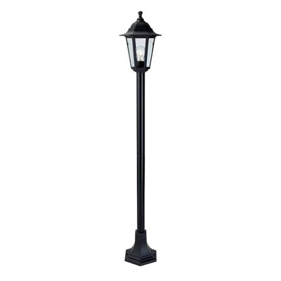 Firstlight Malmo Outdoor Post Lantern Clear in Black
