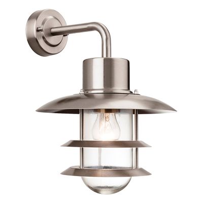 Firstlight Austin Outdoor Wall Lantern Clear in Stainless Steel