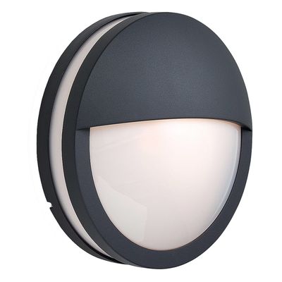 Firstlight Zenith Eyelid Outdoor Wall Bulkhead Opal in Graphite