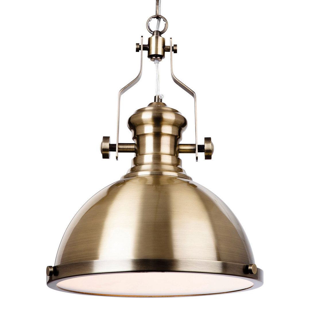 Firstlight Albion 32cm Pendant Light in Antique Brass - Image 1
