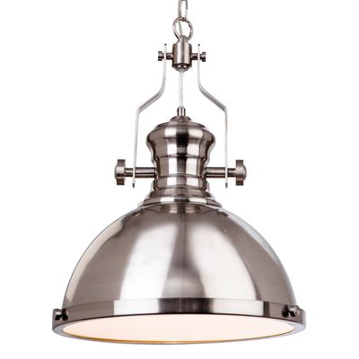 Firstlight Albion 32cm Pendant Light in Brushed Steel