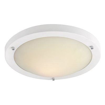 Firstlight LED Rondo 31cm Flush Ceiling Light Warm White 2700K Opal in Matte White