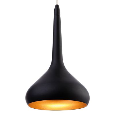 Firstlight LED Bar 10.5cm Pendant Light Warm White 3000K in Black and Gold Inner