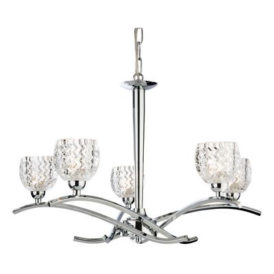 Firstlight Maple 5-Light Chandelier Clear in Chrome
