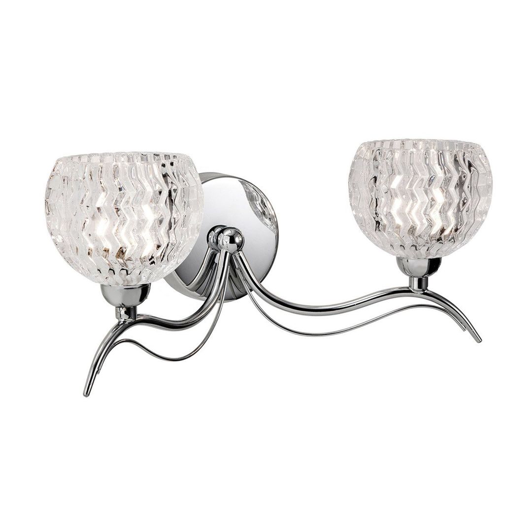 Firstlight Blanche 2-Light Wall Wall Light Clear in Chrome - Image 1