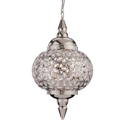 Firstlight Taj 29cm Pendant Light Clear Acrylic in Chrome