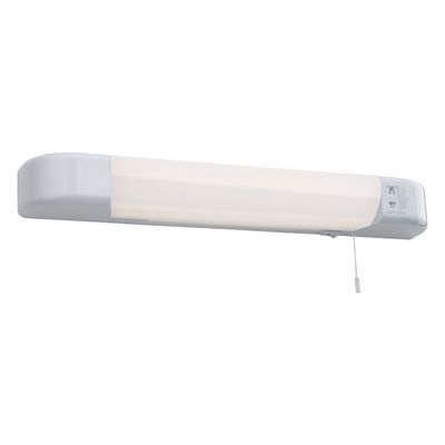 Firstlight LED Dual Voltage Shaver Light with On/Off Pull Cord Cool White 4000K Opal in White