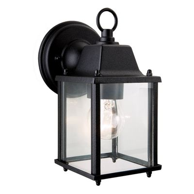 Firstlight Coach Outdoor Wall Lantern Clear in Black