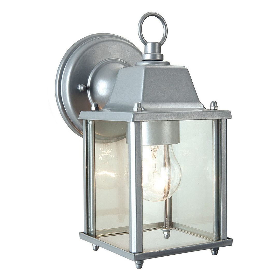Firstlight Coach Outdoor Wall Lantern Clear in Silver - Image 1