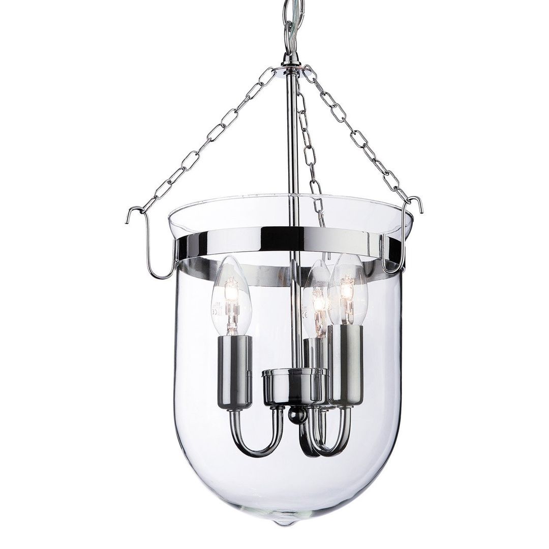Firstlight Regal 3-Light Pendant Light Clear in Chrome - Image 1