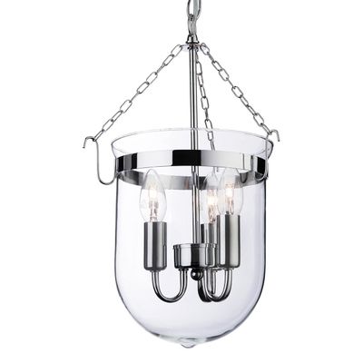 Firstlight Regal 3-Light Pendant Light Clear in Chrome
