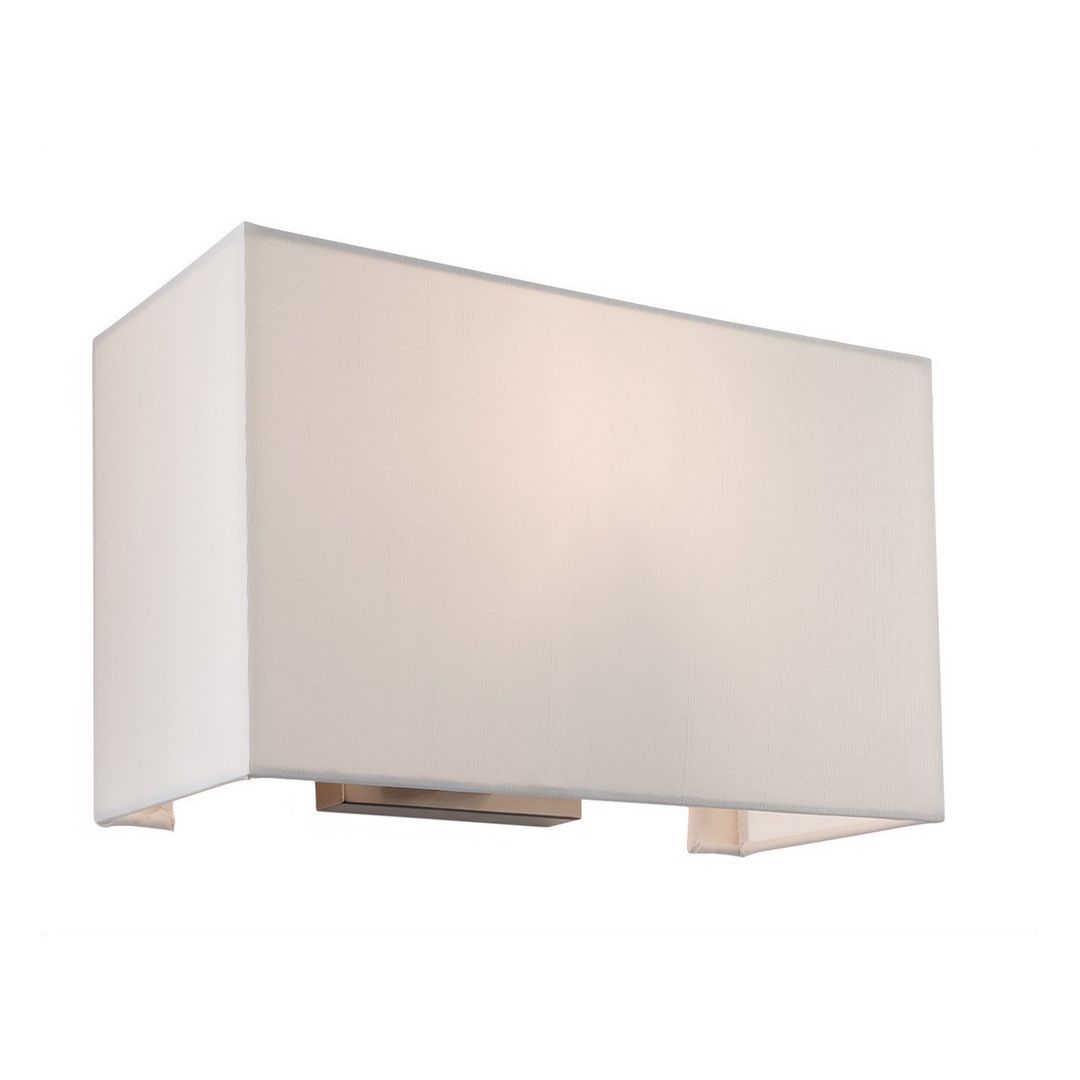 Firstlight Fargo 30cm Wall Wall Light in Cream and Brushed Steel - Image 1