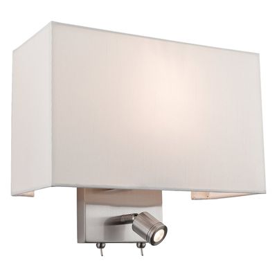 Firstlight LED Fargo Wall Wall Light Warm White 3000K in Brushed Steel