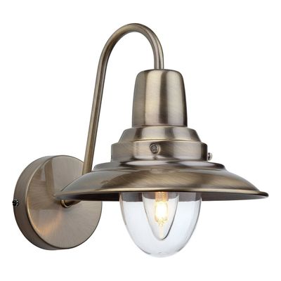 Firstlight Fisherman Wall Wall Light Clear in Antique Brass