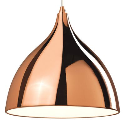 Firstlight Cafe 25cm Pendant Light in Copper and White Inner