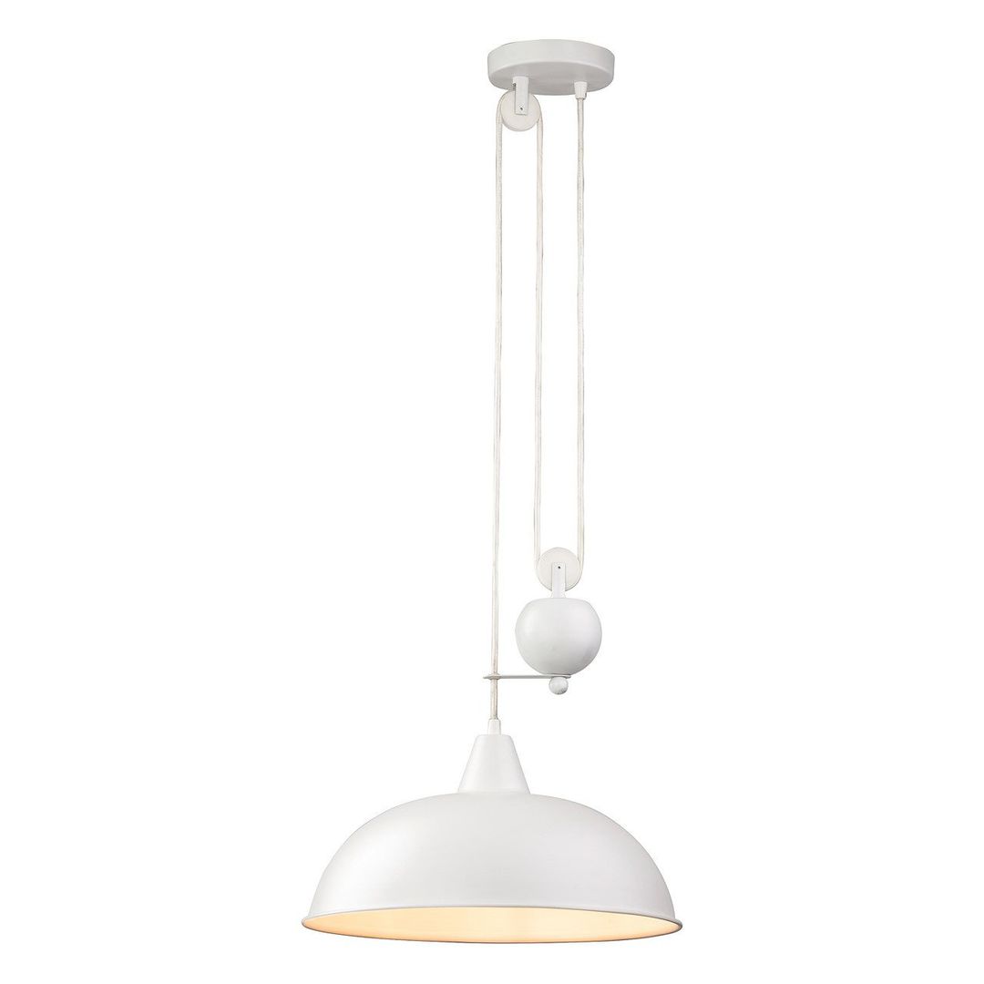 Firstlight Century Rise and Fall Pendant Light in White - Image 1