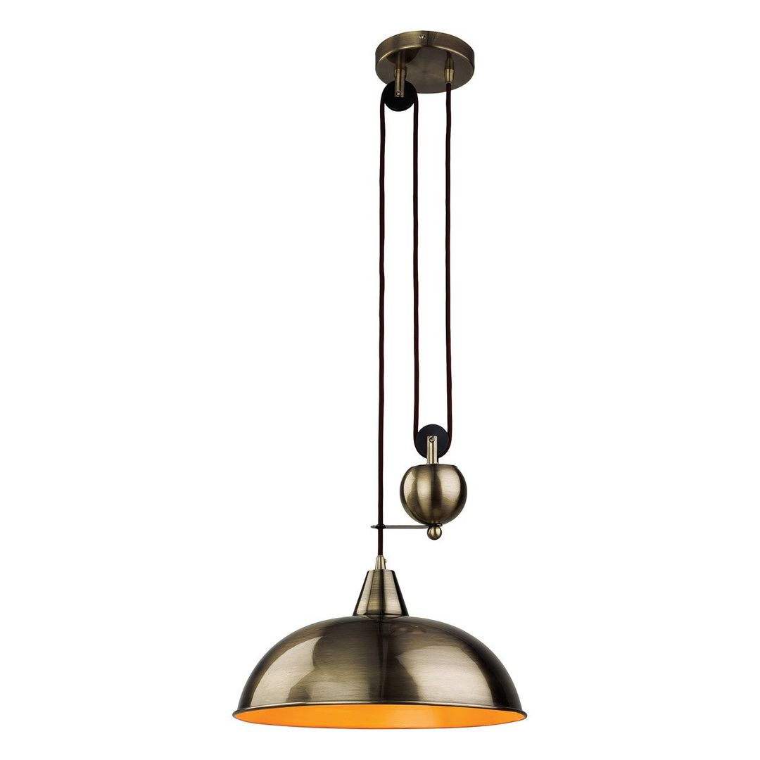 Firstlight Century Rise and Fall Pendant Light in Antique Brass - Image 1