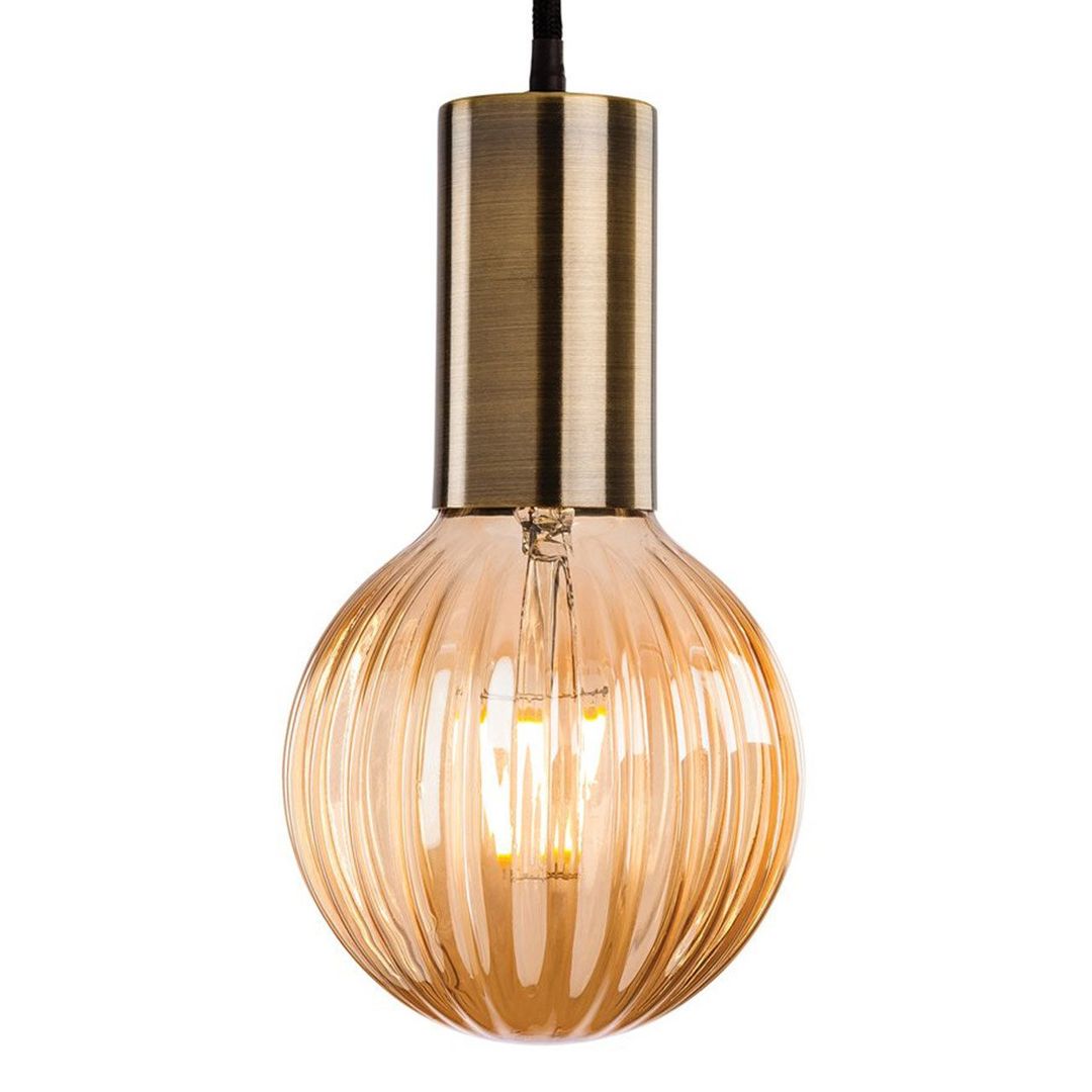 Firstlight Hudson Modern Style Pendant Light Warm White Antique Brass - Image 1