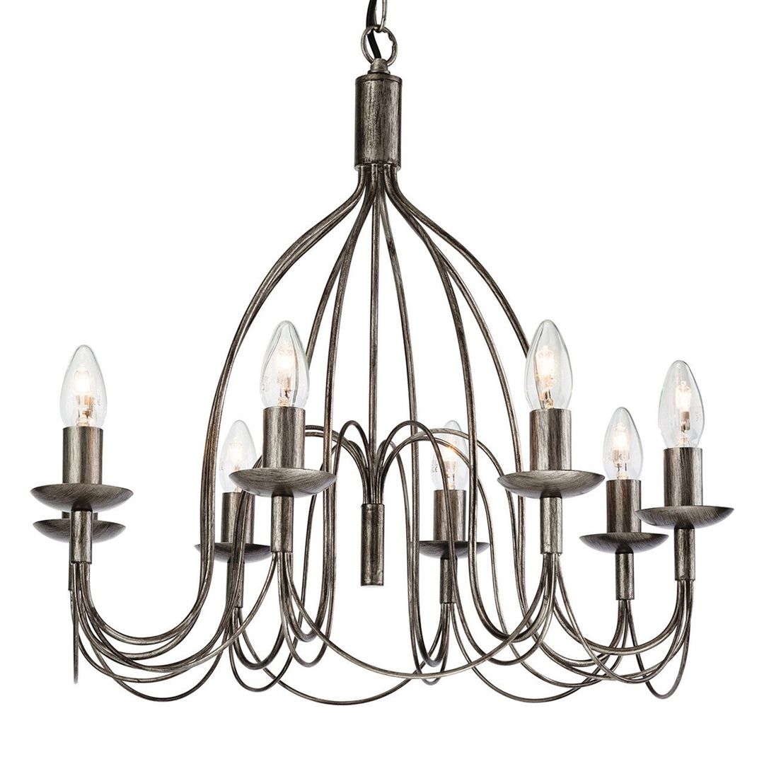 Firstlight Regency 8-Light Pendant Light in Antique Silver - Image 1