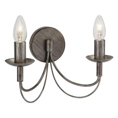 Firstlight Regency 2-Light Wall Light Classic Style in Antique Silver
