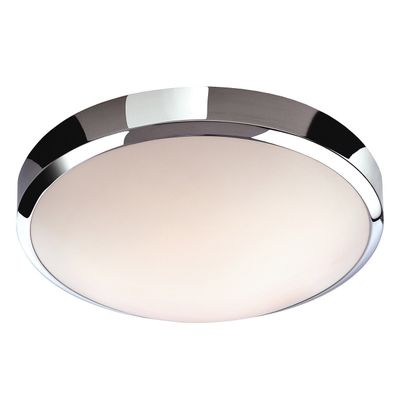 Firstlight LED Toro Flush Ceiling Light Warm White 3000K Opal in Chrome