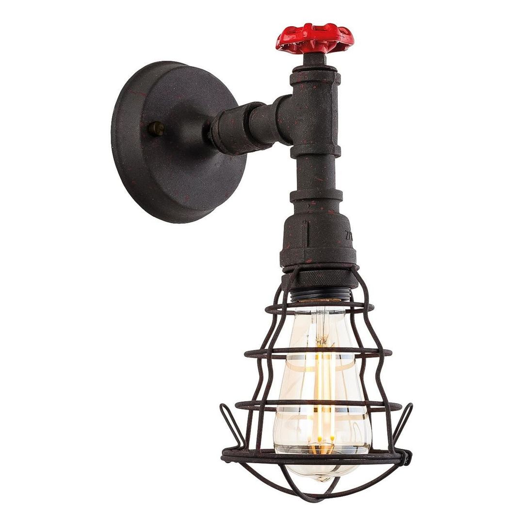 Firstlight Factory Retro Style Wall Light Rustic Black - Image 1
