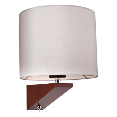 Firstlight Alpine Wall Wall Light with On/Off Switch in Cream and Dark Walnut