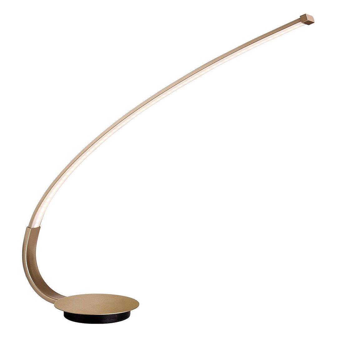 Firstlight LED Arco Table Lamp with On/Off Switch Warm White 3000K in Champagne Gold - Image 1
