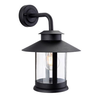 Firstlight Roma Outdoor Wall Lantern Clear in Black