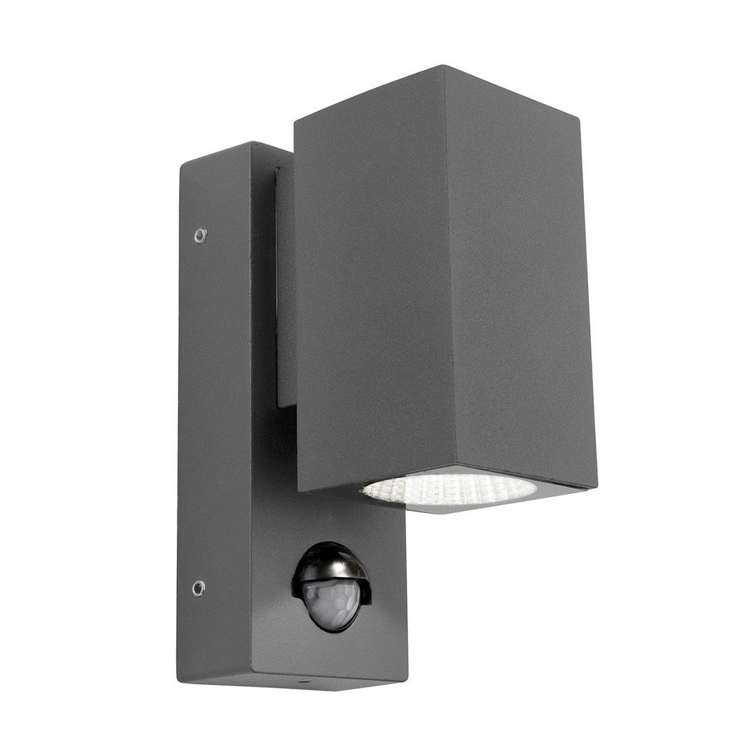 Firstlight LED Dino Outdoor Wall Downlight PIR Sensor Cool White 4000K in Graphite - Image 1