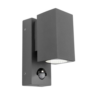 Firstlight LED Dino Outdoor Wall Downlight PIR Sensor Cool White 4000K in Graphite