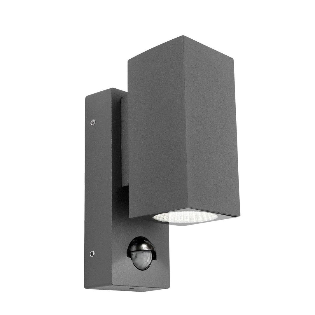 Firstlight LED Dino Outdoor Wall Up and Down Light PIR Sensor Cool White 4000K in Graphite - Image 1