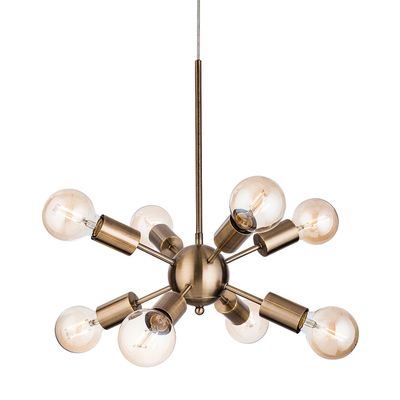 Firstlight Alfa 8-Light Pendant Light in Antique Brass