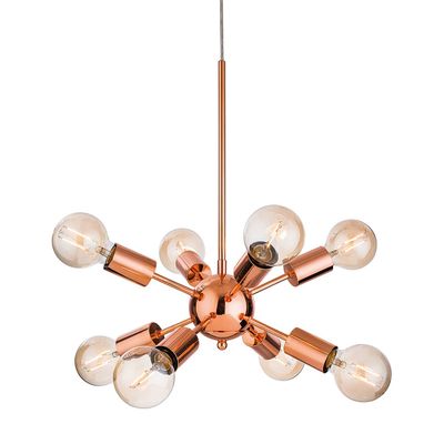 Firstlight Alfa 8-Light Pendant Light in Copper