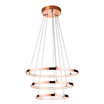 Firstlight LED Esprit 3-Ring Pendant Light Warm White 3000K in Copper