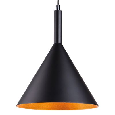 Firstlight Everest 22cm Pendant Light in Black and Gold Inner