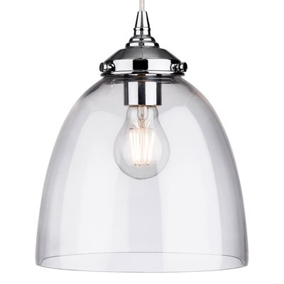 Firstlight Seville 22cm Pendant Light Clear in Chrome