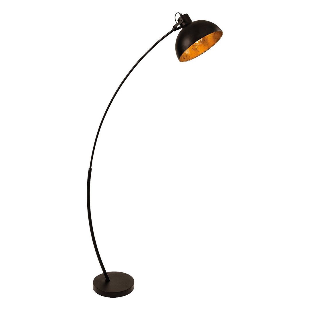 Firstlight Lotus Floor Lamp with On/Off Switch in Black and Gold - Image 1