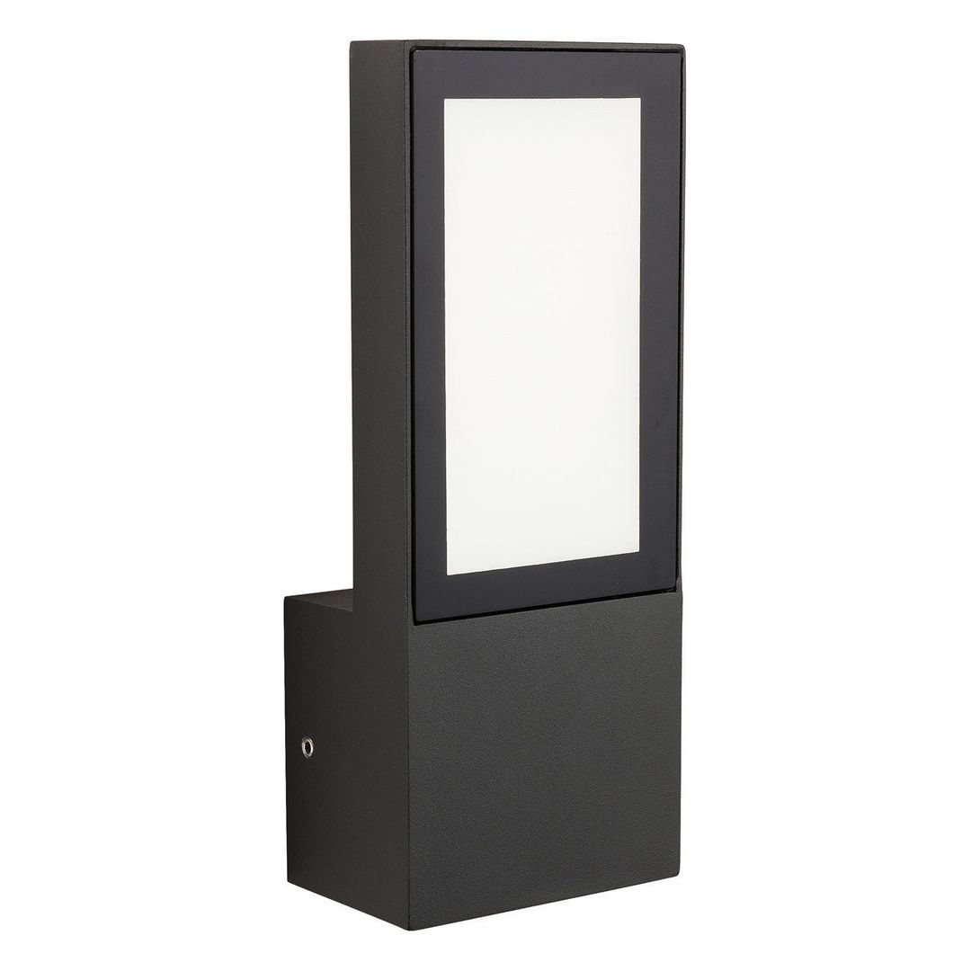 Firstlight LED Gamay Outdoor Wall Lantern Cool White 4000K Opal in Graphite - Image 1