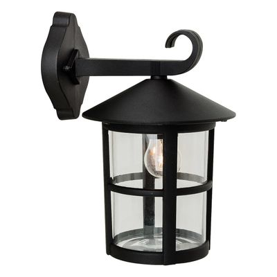Firstlight Stratford Downlight Outdoor Wall Lantern Clear in Black