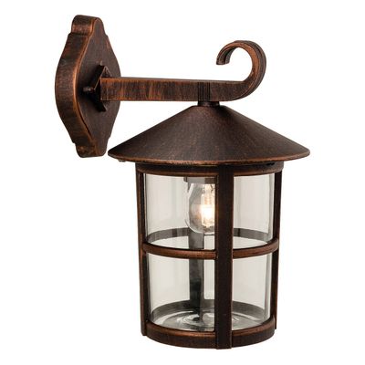 Firstlight Stratford Downlight Outdoor Wall Lantern Clear in Bronze
