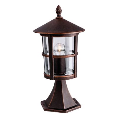 Firstlight Stratford Pillar Outdoor Post Light Clear in Bronze