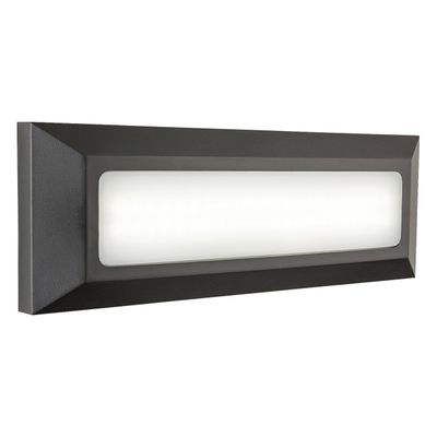 Firstlight LED Shine Brick Outdoor Wall Wall and Step Light Cool White 4000K Opal in Graphite