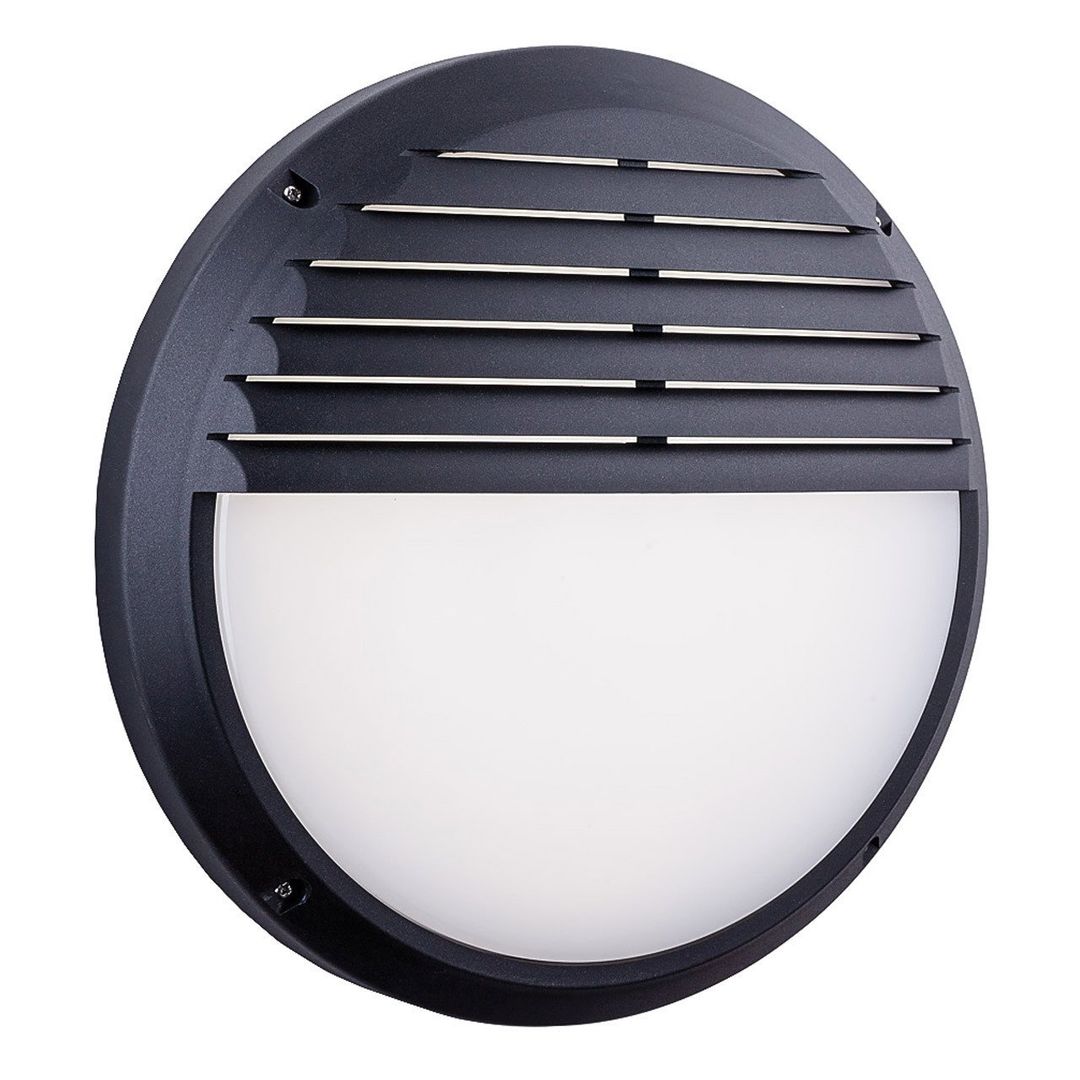 Firstlight LED Luca Outdoor Wall Bulkhead Eyelid Cool White 4000K Opal in Black - Image 1