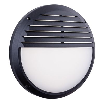 Firstlight LED Luca Outdoor Wall Bulkhead Eyelid Cool White 4000K Opal in Black